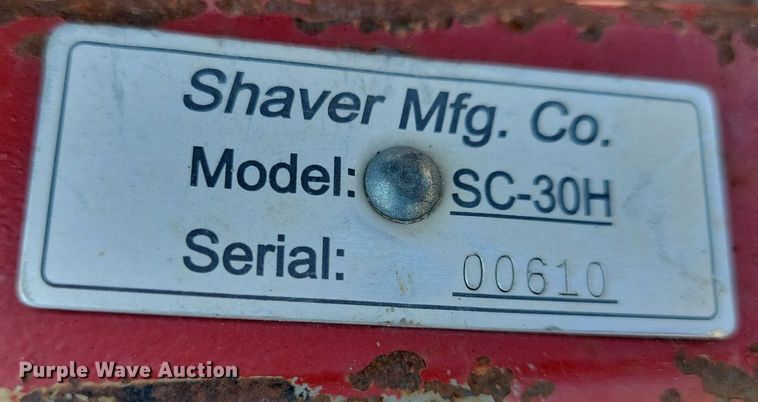 image for item JO9268 Shaver SC-30H  skid steer stump grinder