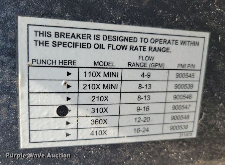 image for item JO9283 Erskine  skid steer breaker