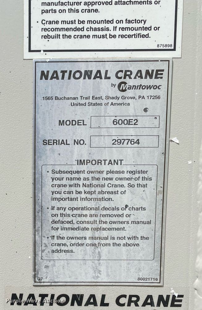 image for item KB9462 2012 Freightliner 114SD  crane truck