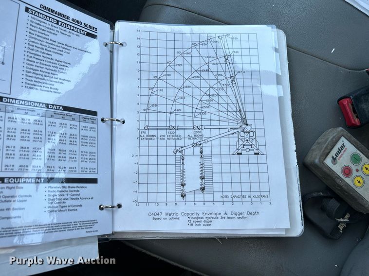 image for item KW9188 2007 Ford F750  digger derrick truck