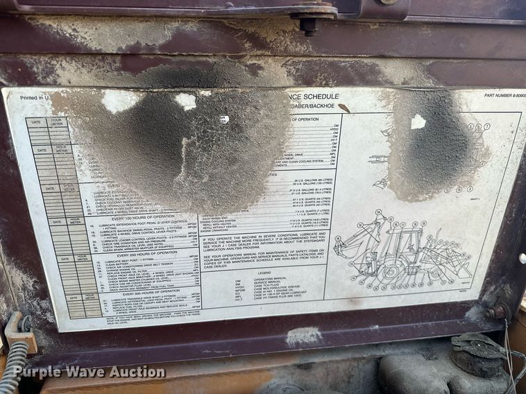 image for item KW9197 1992 Case 580 Super K  backhoe