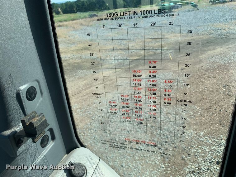 image for item LH9717 2019 John Deere 180G LC  excavator