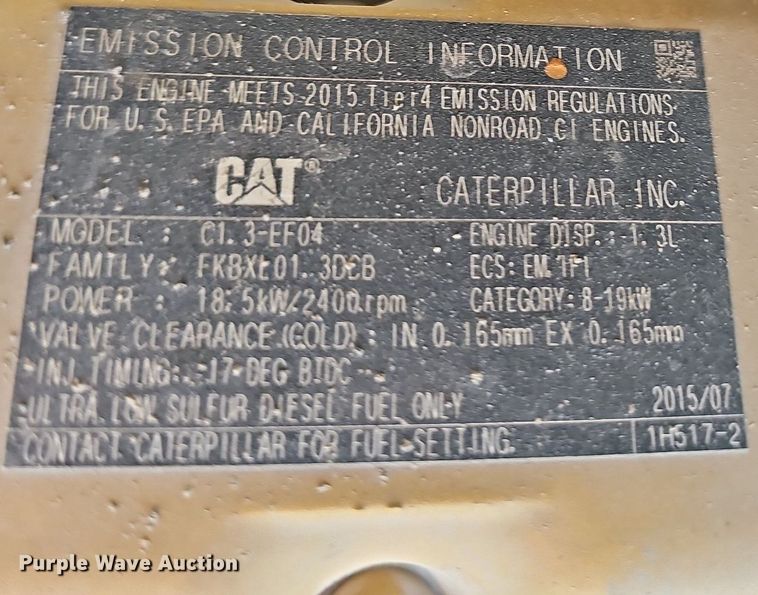 image for item LW9697 2015 Caterpillar 303E CR  mini excavator