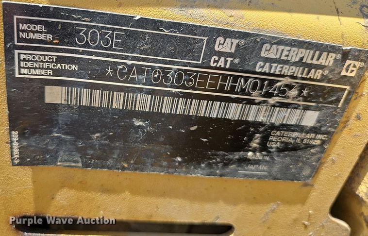 image for item LW9697 2015 Caterpillar 303E CR  mini excavator