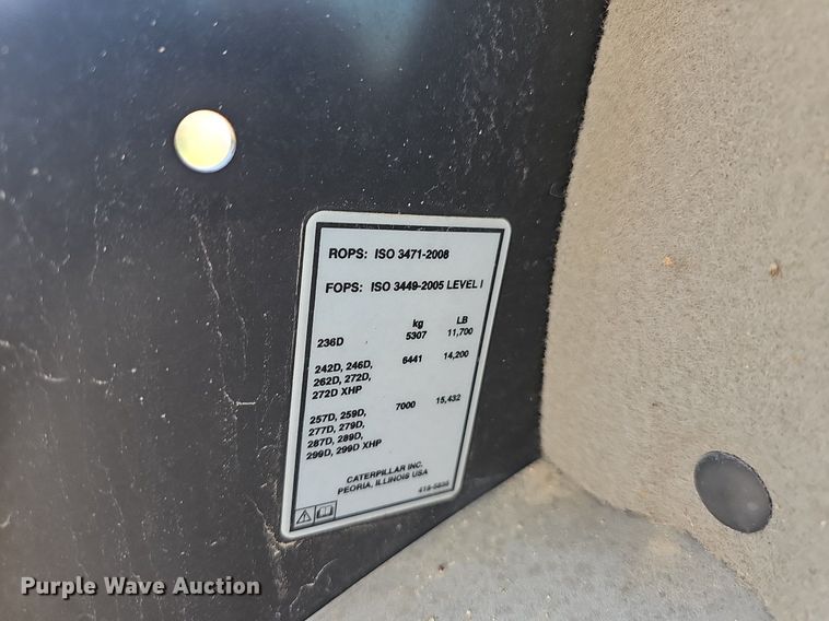 image for item LW9698 2014 Caterpillar 236D  tracked skid steer loader