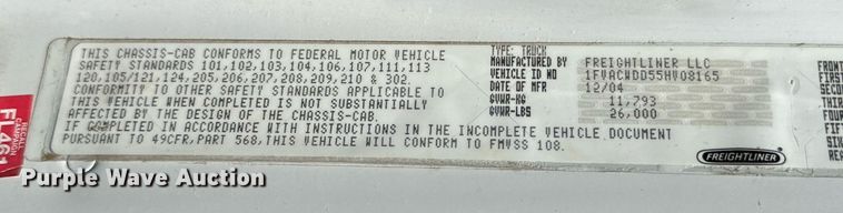 image for item MB9575 2005 Freightliner Business Class M2  drilling rig truck