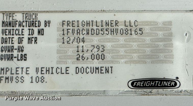 image for item MB9575 2005 Freightliner Business Class M2  drilling rig truck