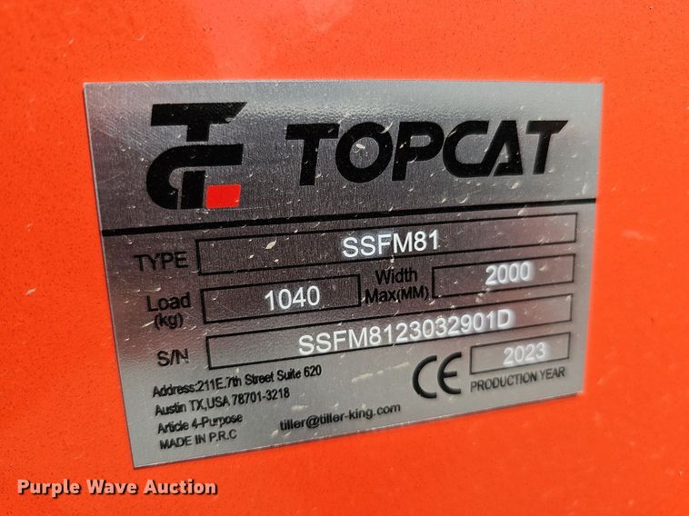 image for item MD9907 Top Cat SSFM81  skid steer mulcher