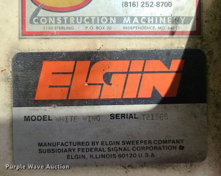 image for item MO9982 Elgin White Wing  street sweeper