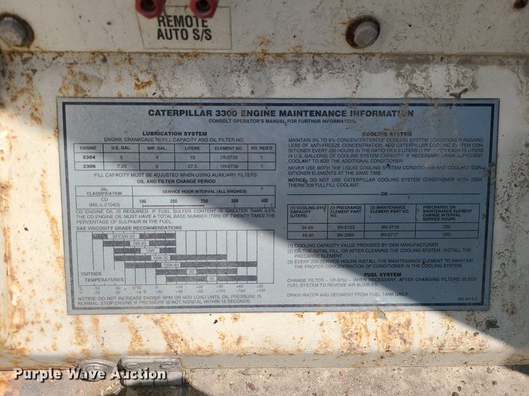 image for item MO9994 Caterpillar XQ200  generator