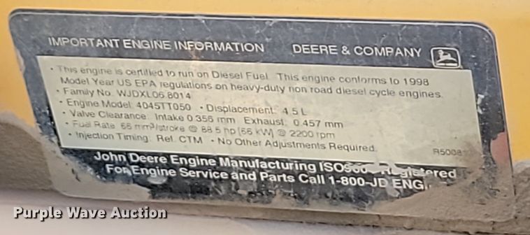 image for item MY9015 1998 John Deere 310SE  backhoe