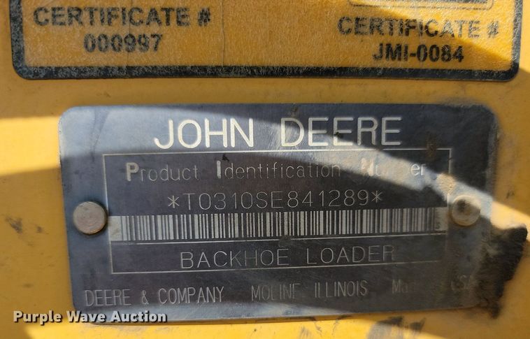 image for item MY9015 1998 John Deere 310SE  backhoe