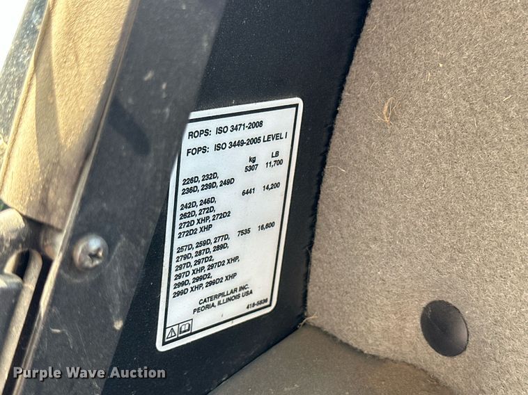 image for item NP9833 2016 Caterpillar 299D2XHP  tracked skid steer loader