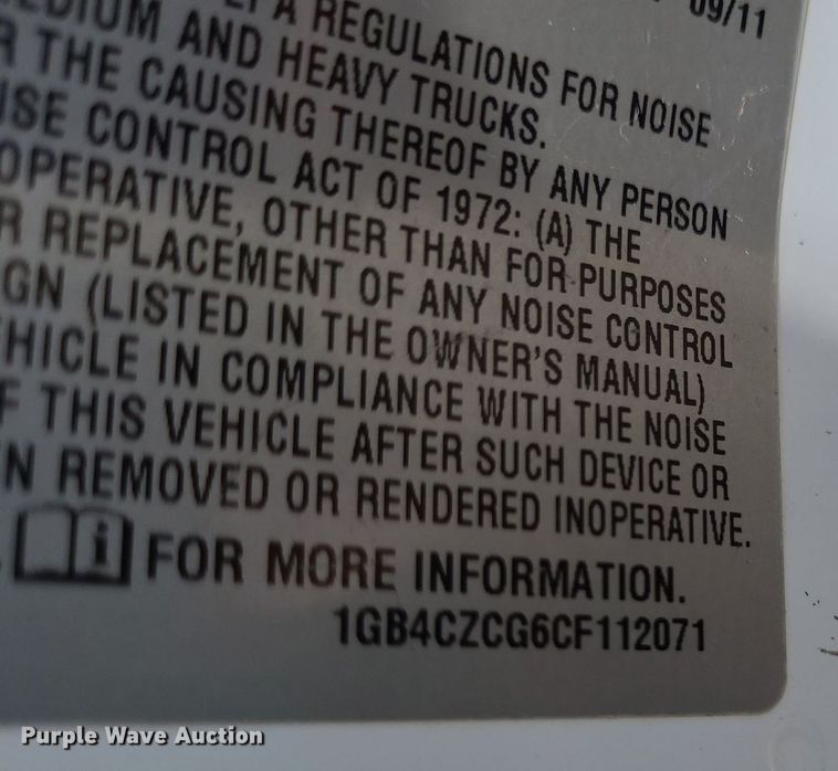 image for item NX9627 2012 Chevrolet Silverado 3500HD  Crew Cab flatbed pickup truck