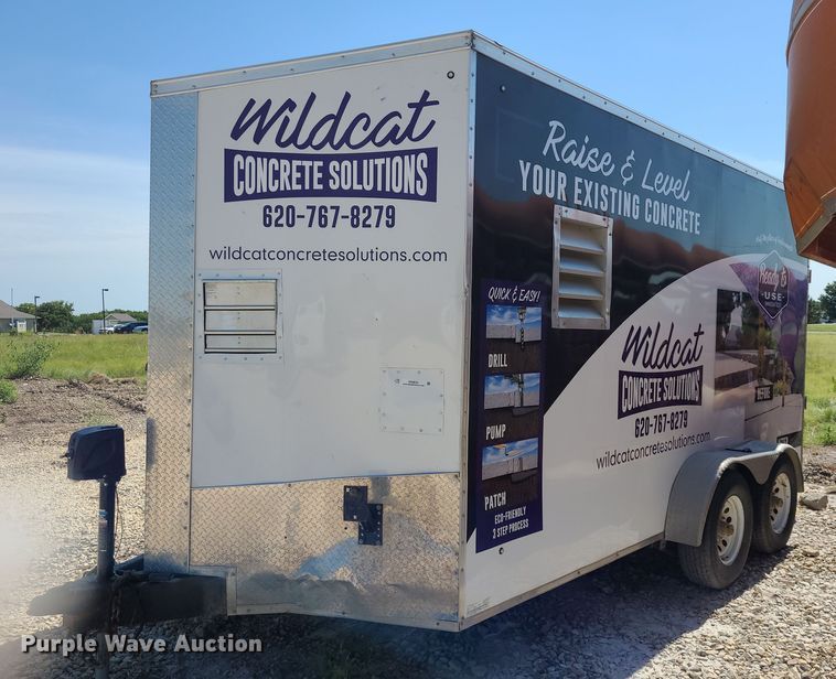 image for item NX9633 LGS  enclosed cargo trailer with polyurethane concrete lifting equipment