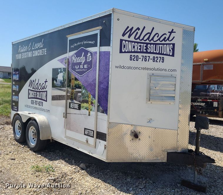 image for item NX9633 LGS  enclosed cargo trailer with polyurethane concrete lifting equipment