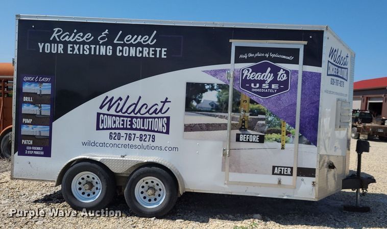 image for item NX9633 LGS  enclosed cargo trailer with polyurethane concrete lifting equipment