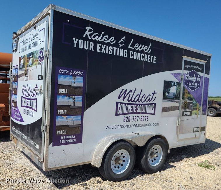 image for item NX9633 LGS  enclosed cargo trailer with polyurethane concrete lifting equipment