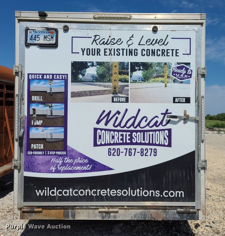 image for item NX9633 LGS  enclosed cargo trailer with polyurethane concrete lifting equipment