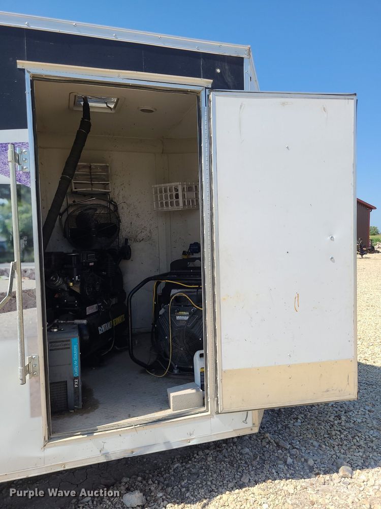 image for item NX9633 LGS  enclosed cargo trailer with polyurethane concrete lifting equipment