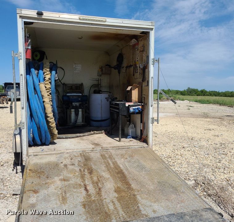 image for item NX9633 LGS  enclosed cargo trailer with polyurethane concrete lifting equipment