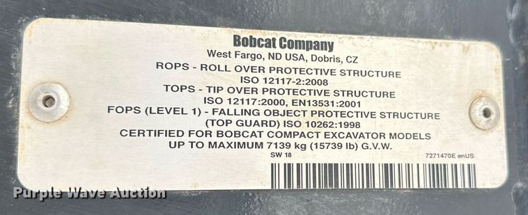 image for item OC9048 2021 Bobcat E32I  mini excavator