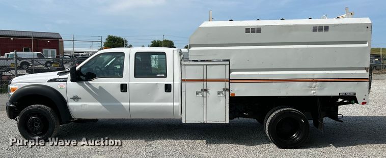 image for item OK9634 2015 Ford F550 Super Duty XL crew cab chipper truck
