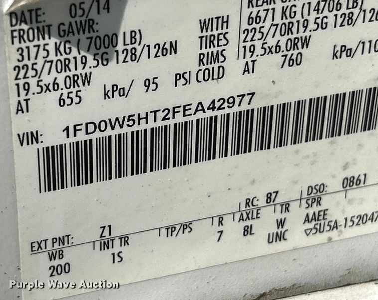 image for item OK9634 2015 Ford F550 Super Duty XL crew cab chipper truck