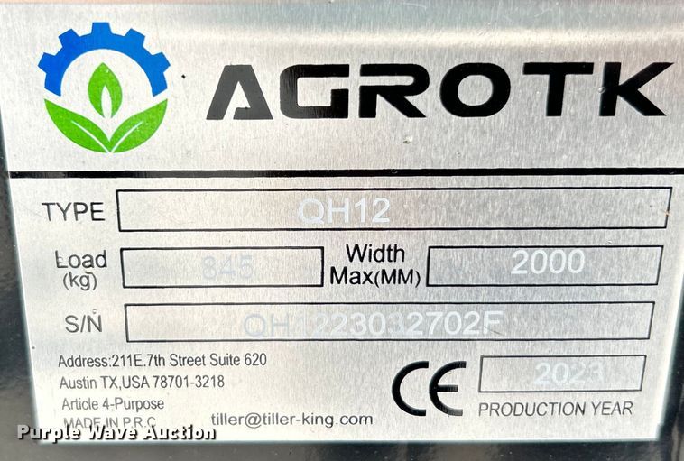 image for item OK9642 2023 Agrotk QH12  mini excavator