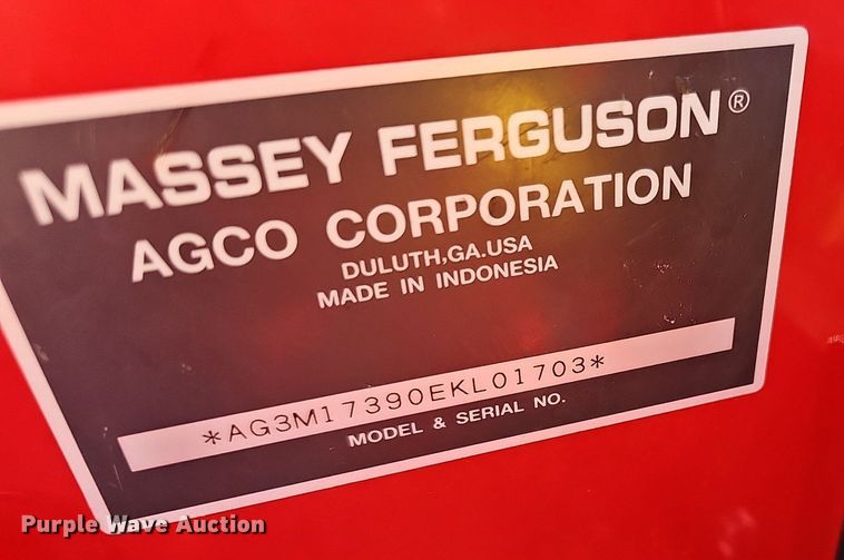 image for item DN8567 2014 Massey Ferguson 1739E  tractor