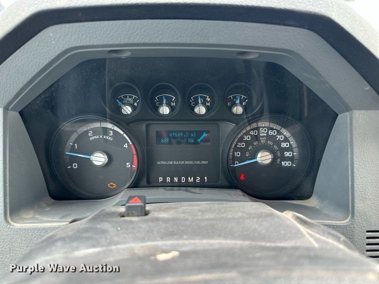 image for item DO5115 2015 Ford F550 Super Duty  flatbed truck with side boom mower