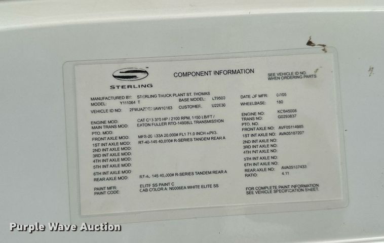 image for item DO5116 2006 Sterling L-Line  semi truck