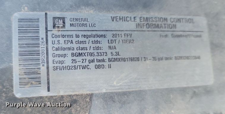 image for item DQ7470 2011 Chevrolet Tahoe Police  SUV