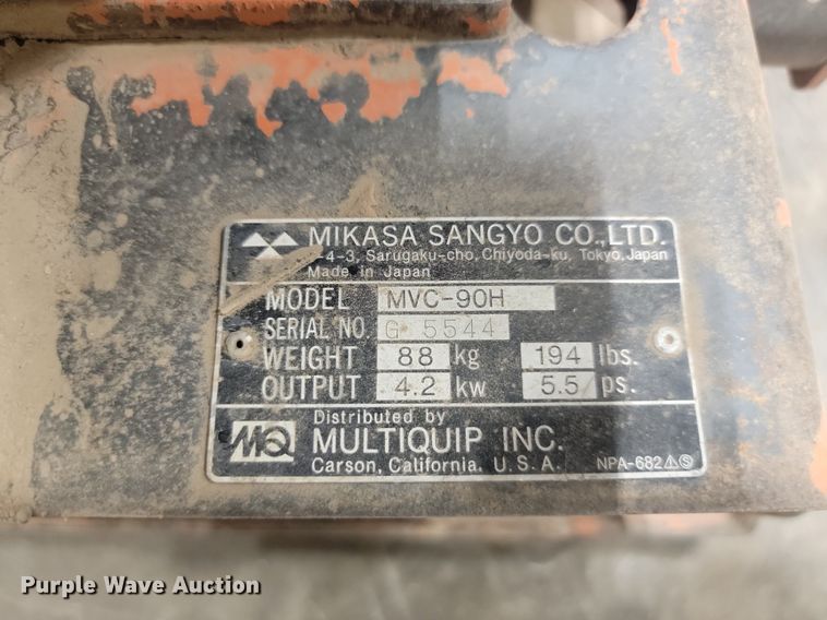 image for item DQ7485 Multiquip MVC-90H  plate compactor