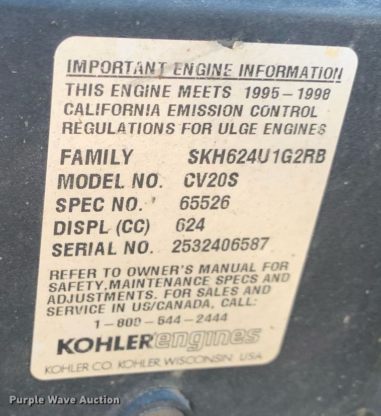 image for item LH9723 Yazoo YZTK20  ZTR lawn mower