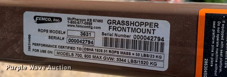 image for item LH9728 Grasshopper 725DT6  ZTR lawn mower