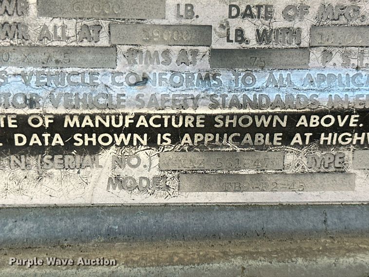 image for item MB9669 Onan 900DFJC  generator with 1978 Fruehauf dry van trailer