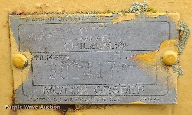 image for item MG9535 Caterpillar 112  rigid frame motor grader