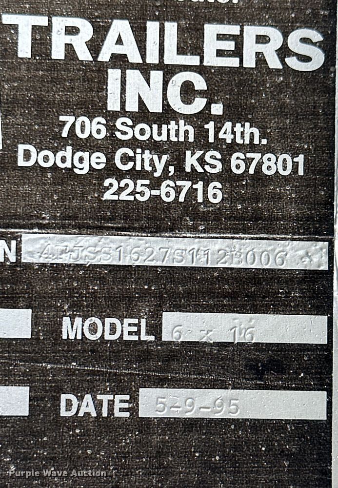 image for item NE9062 1995 J&S  livestock trailer