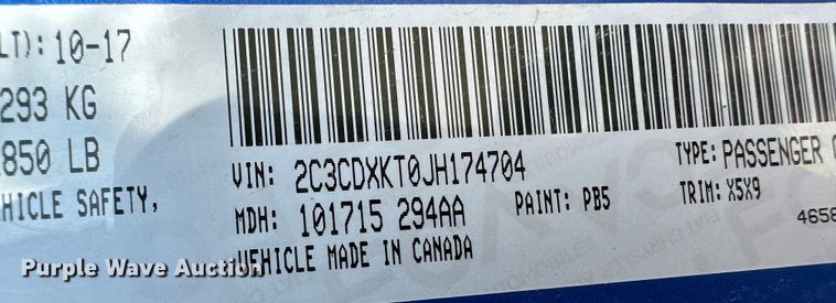 image for item NE9072 2018 Dodge Charger Police