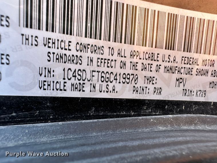 image for item NE9073 2016 Dodge Durango  SUV