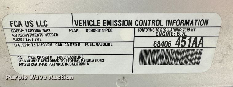 image for item NM9343 2019 Dodge  Charger Police