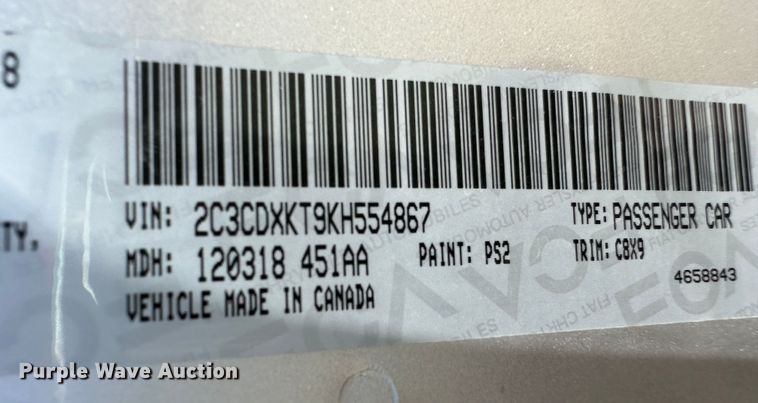 image for item NM9343 2019 Dodge  Charger Police