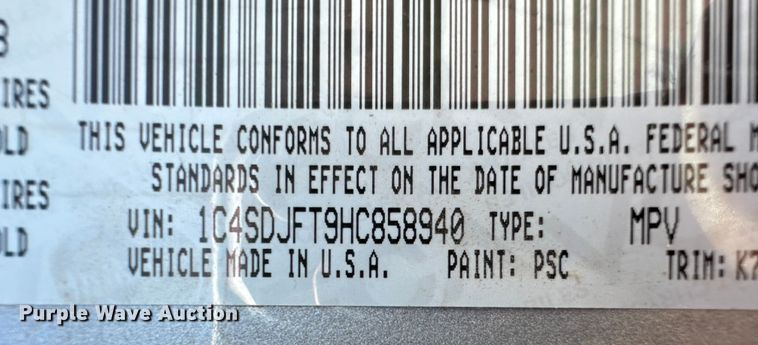 image for item NM9344 2017 Dodge Durango  SUV