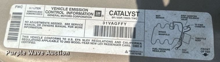 image for item NP9843 2003 Buick Century