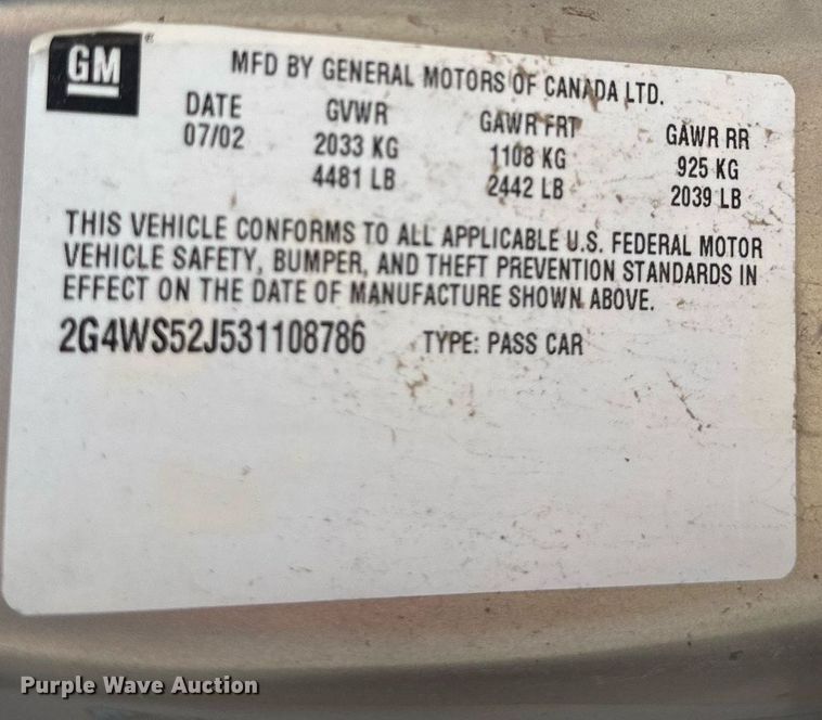 image for item NP9843 2003 Buick Century