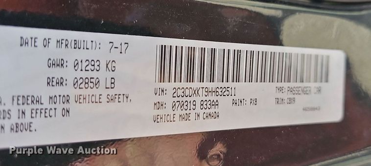 image for item NT9726 2017 Dodge Charger Police