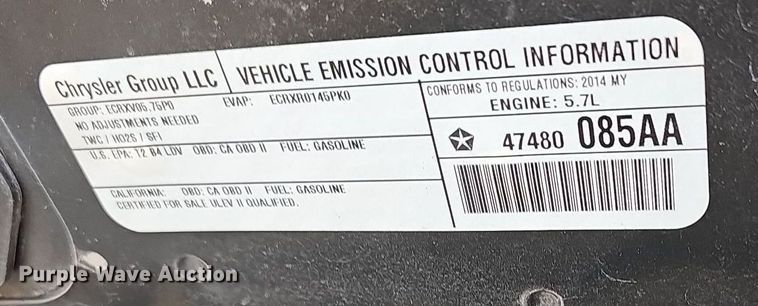 image for item NT9727 2014 Dodge Charger Police