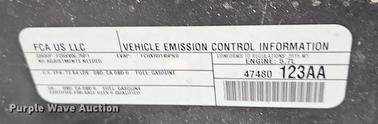 image for item NT9730 2015 Dodge Charger Police