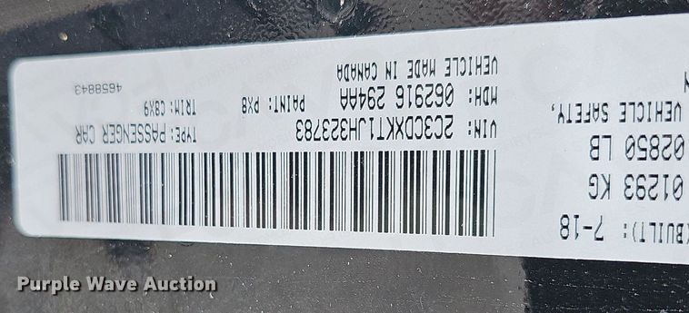 image for item NT9731 2018 Dodge Charger Police